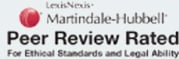 Lexis Nexis Martindale-Hubbell Peer Review Rated For Ethical Standards and Legal Ability